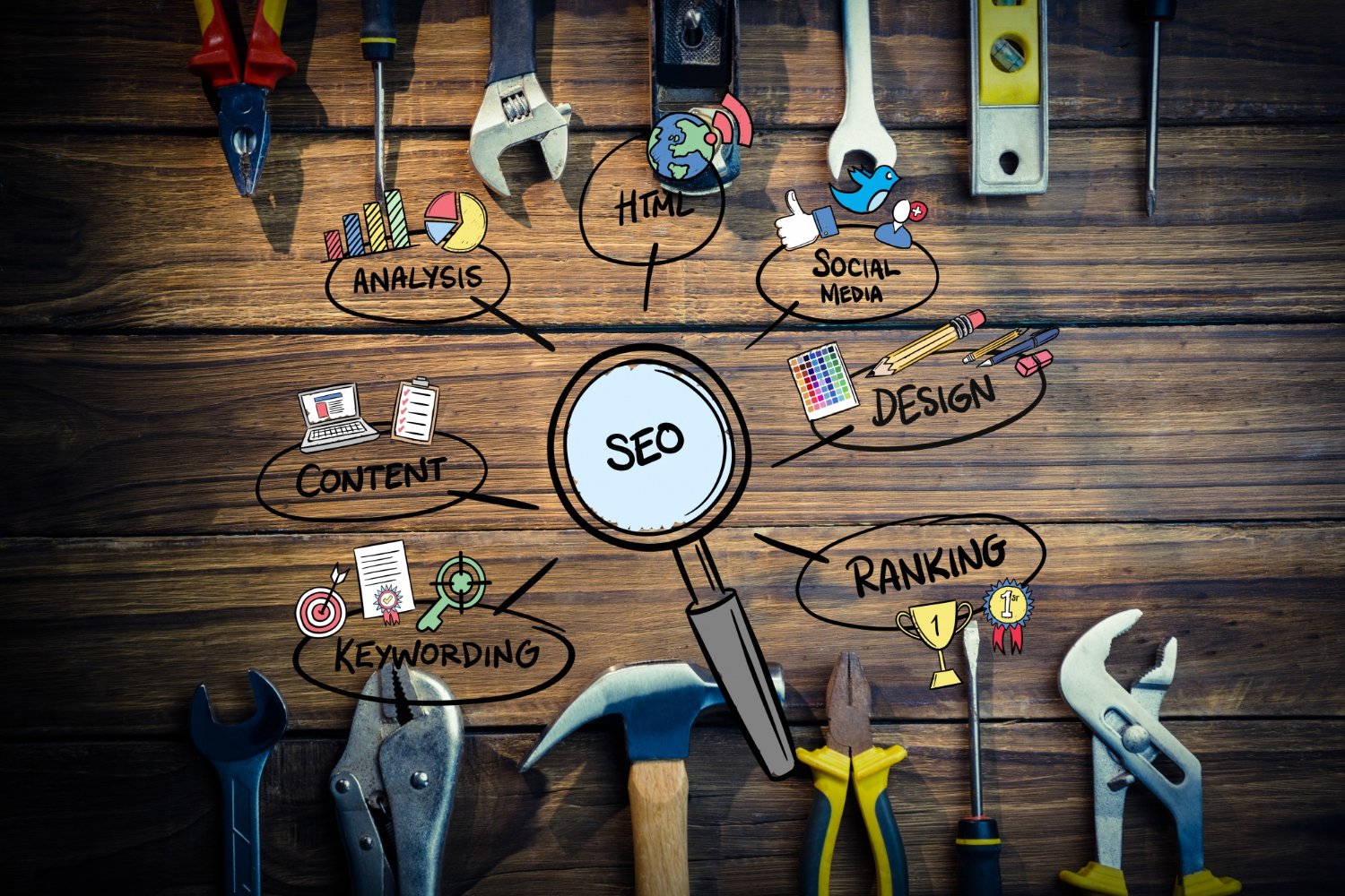 seo-digital-marketing-tools-top-view